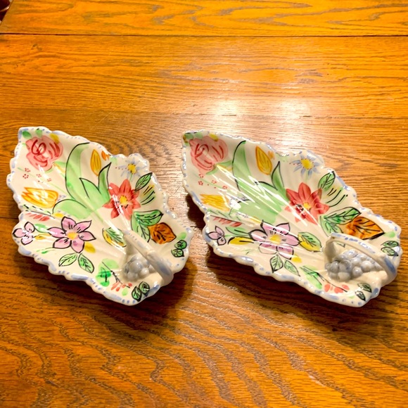 Two Vintage Blue Ridge China Celery Dishes - Picture 1 of 3